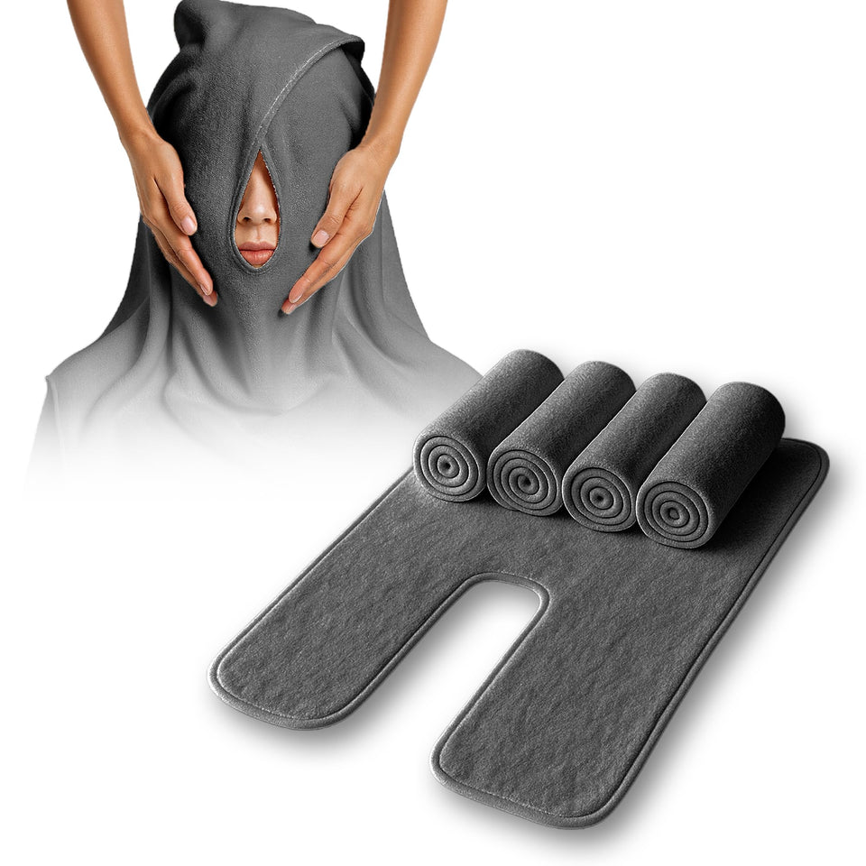 Efforest front packaging showing five grey towels, professional convenience