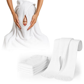 Efforest front packaging of five white facial towels showing professional pack