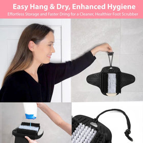 Efforest underside suction cups securing mat to wet shower floor for stability
