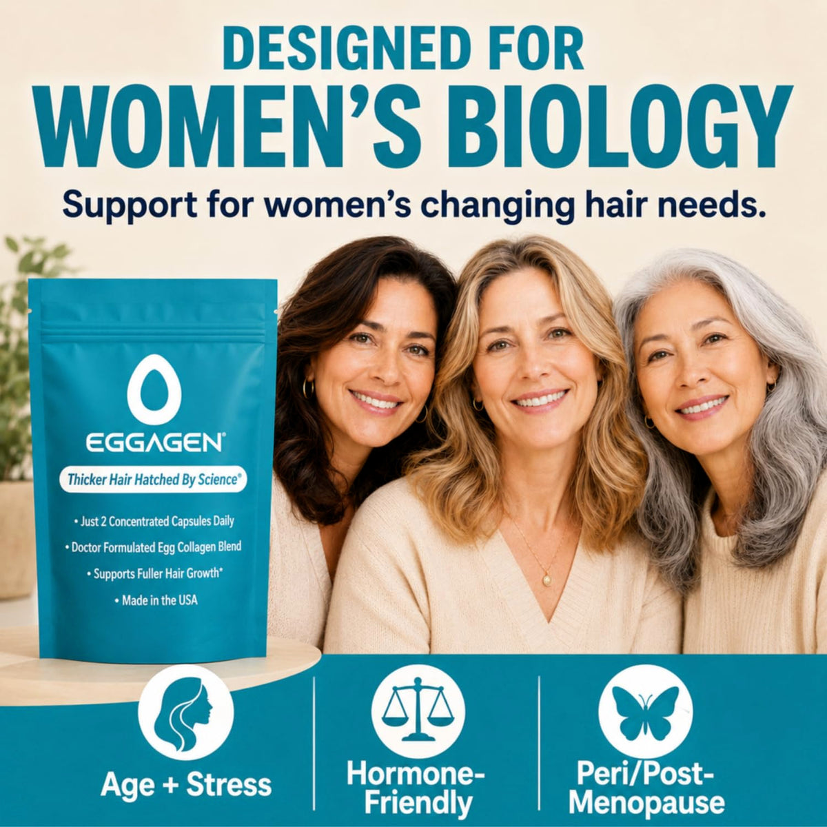Eggagen ingredient close-up highlighting AnaGain and egg collagen benefits