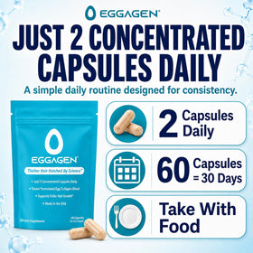 Eggagen supplement label details listing AnaGain and capsule directions