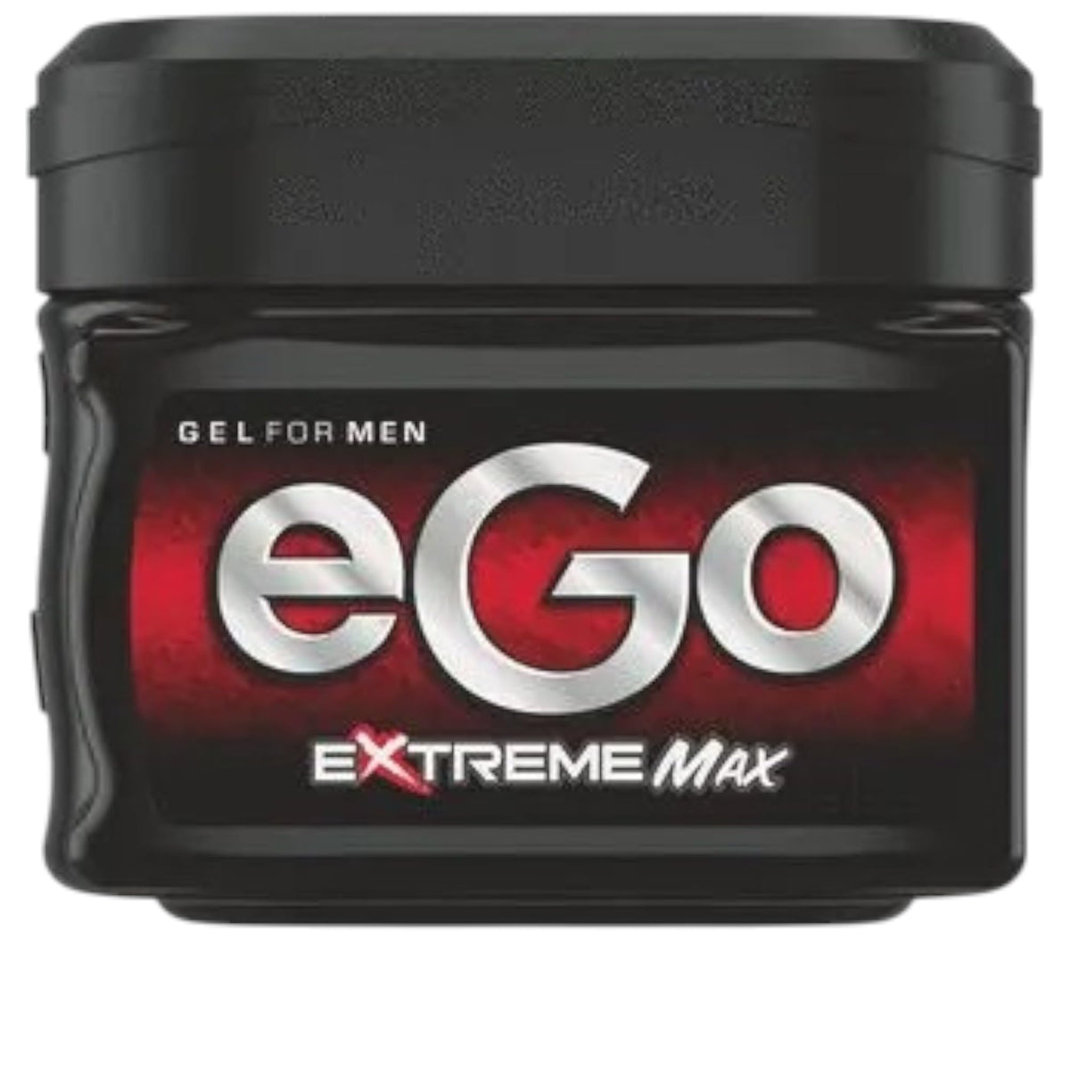 eGo extreme max front packaging showing clear bottle and masculine branding, long-lasting benefit