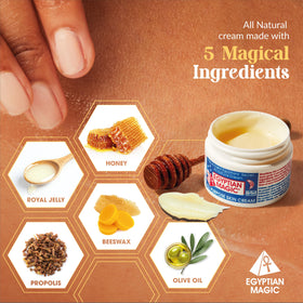 egyptian magic being applied to hands, demonstrates fast softening and moisture