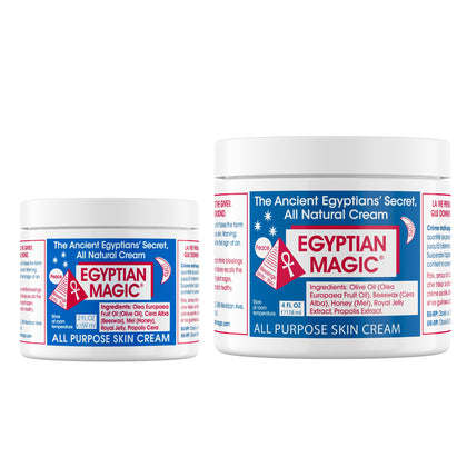 Egyptian Magic front jar showing product and clear branding for easy recognition