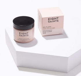 Eight Saints clay mask texture close-up showing smooth creaminess for even application