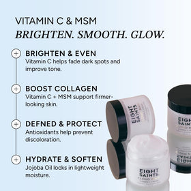 Eight Saints Cloud Whip on bathroom counter styled for morning routine and layering benefit