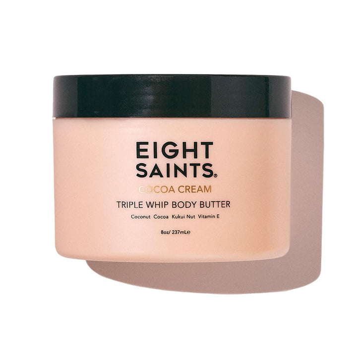 Eight Saints jar front label showing product benefits and branding