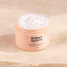 Eight Saints creamy cocoa texture close-up showing thick whipped butter