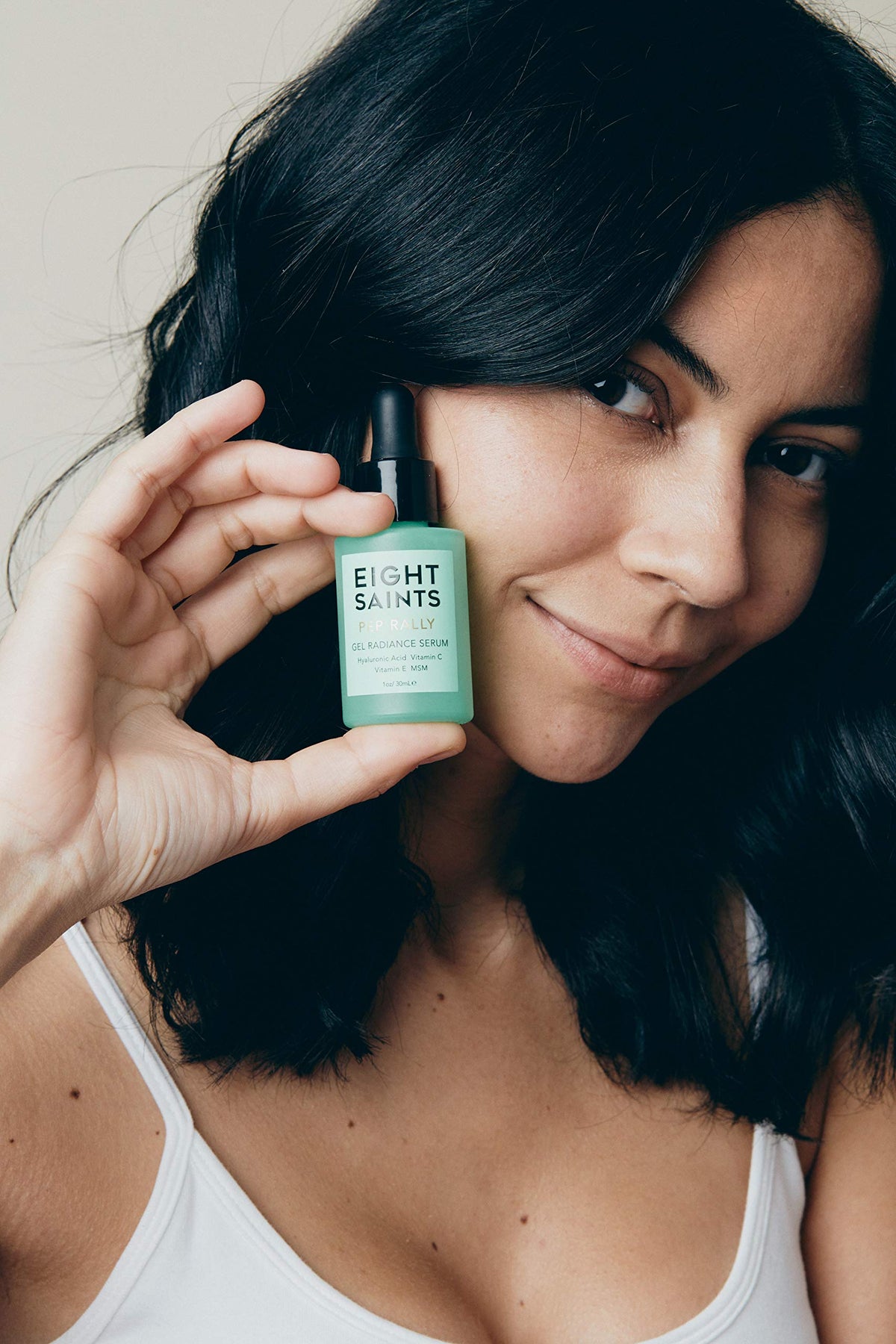 Eight Saints dropper dispensing serum for precise, mess-free application