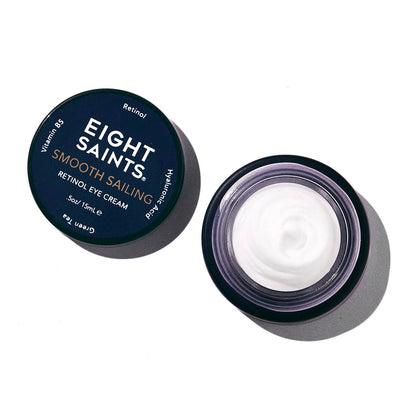 Eight Saints front jar showing compact packaging and clean design benefits hydration