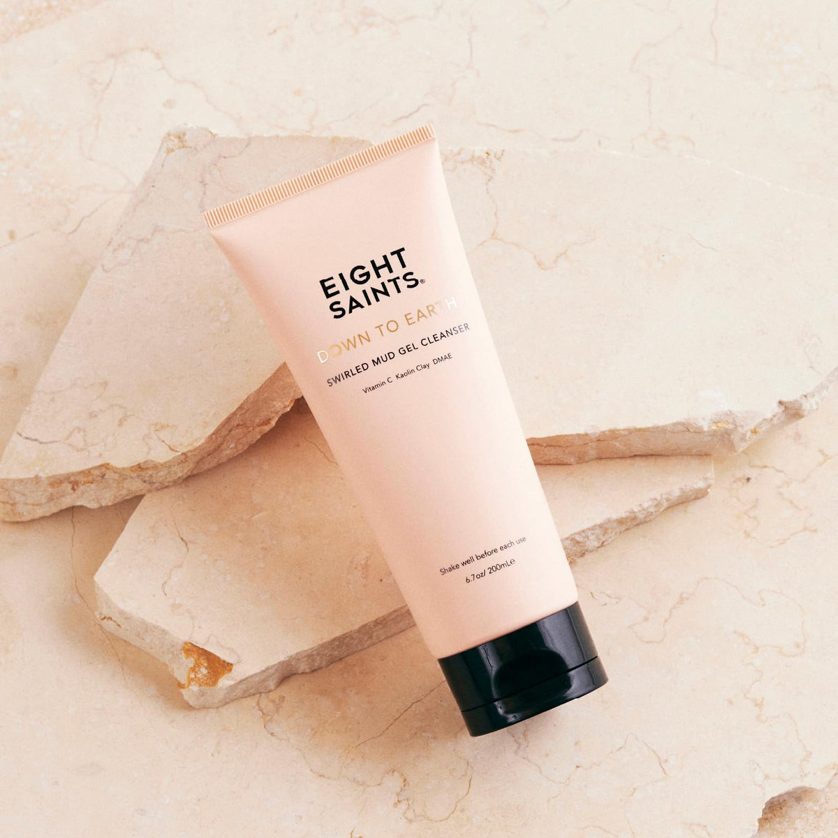 Eight Saints mud gel texture close-up showing creamy clay consistency and hydration benefit