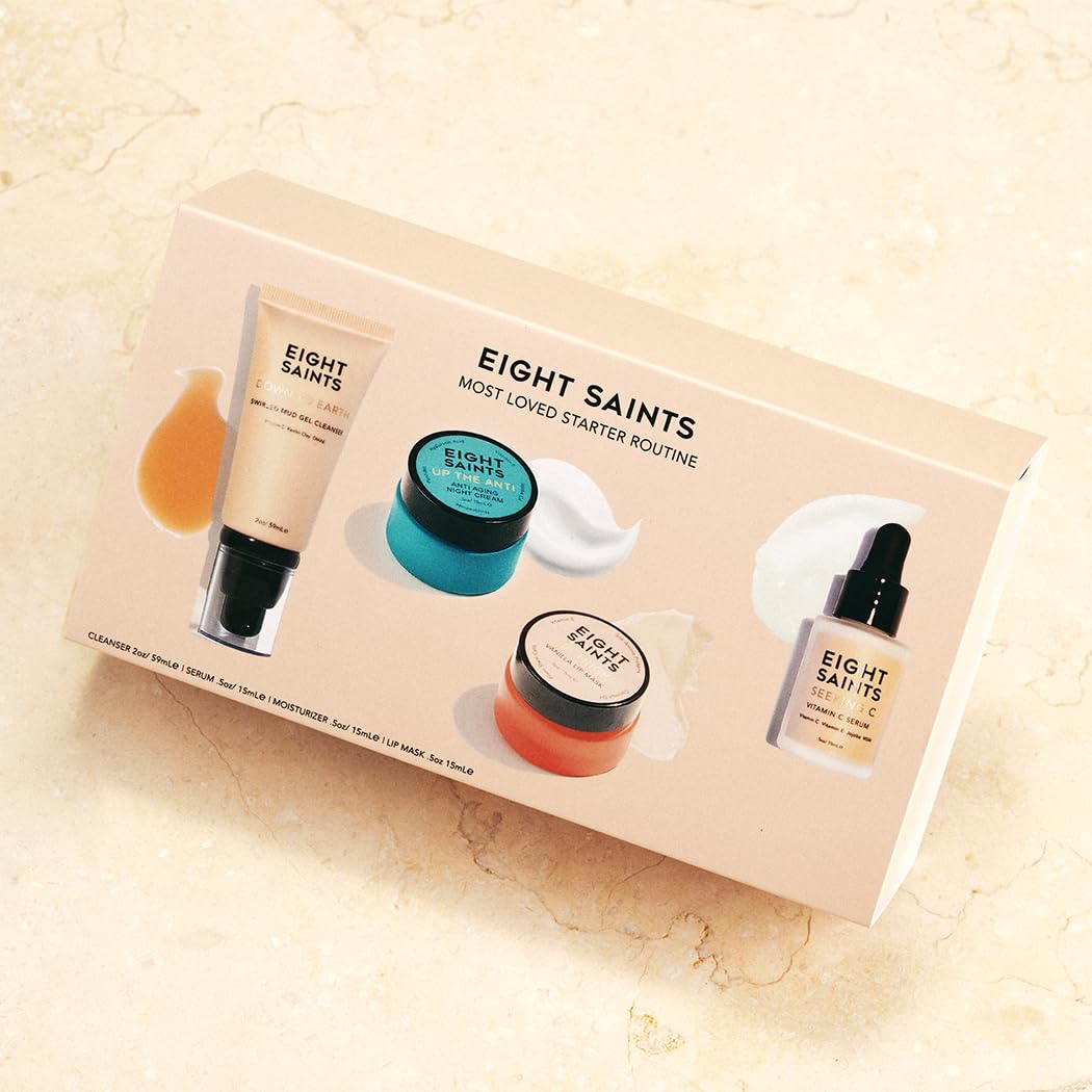 Eight Saints vitamin C serum texture close-up highlighting smooth application and antioxidant support