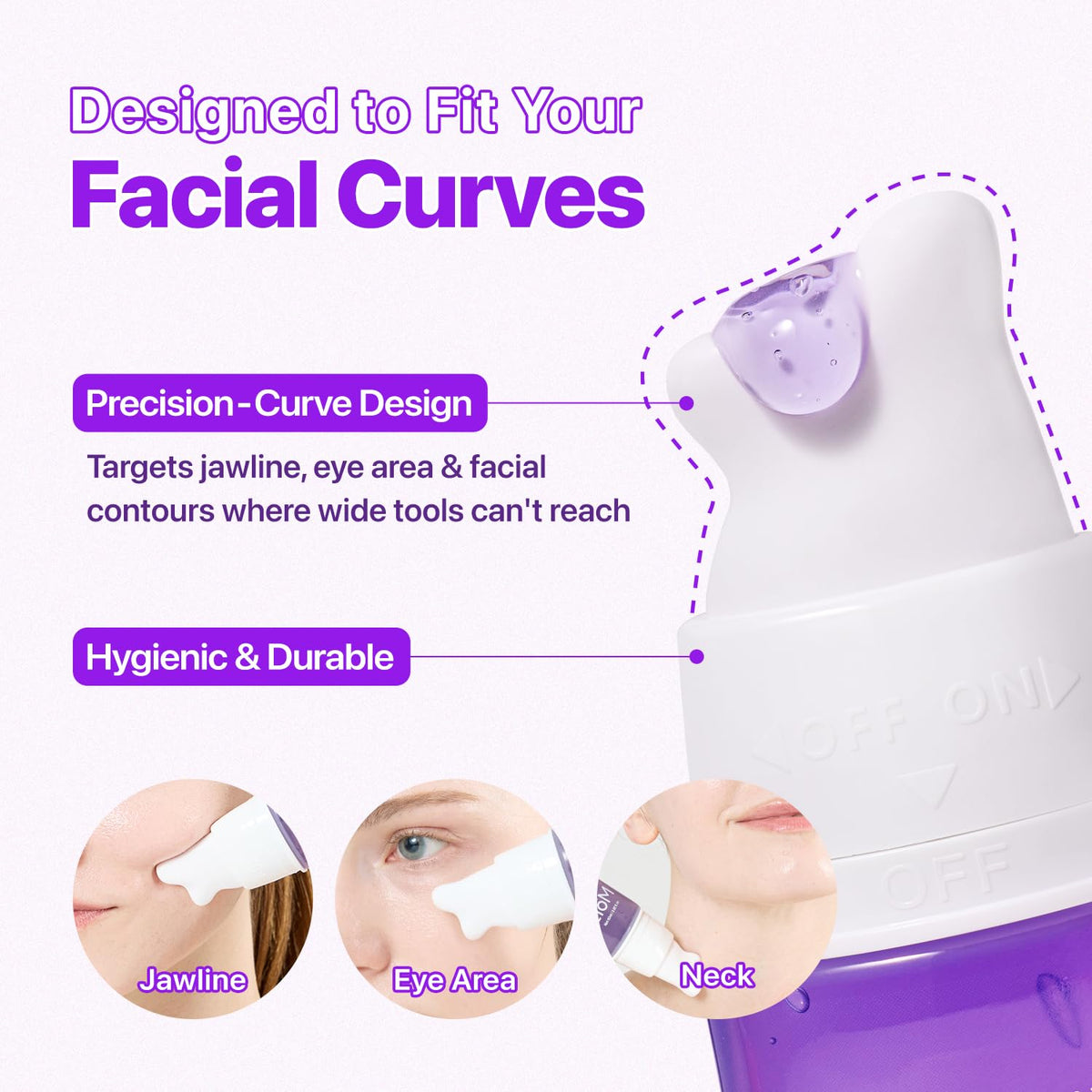 EIOM gel-serum texture close-up showing lightweight feel and quick absorbency benefit