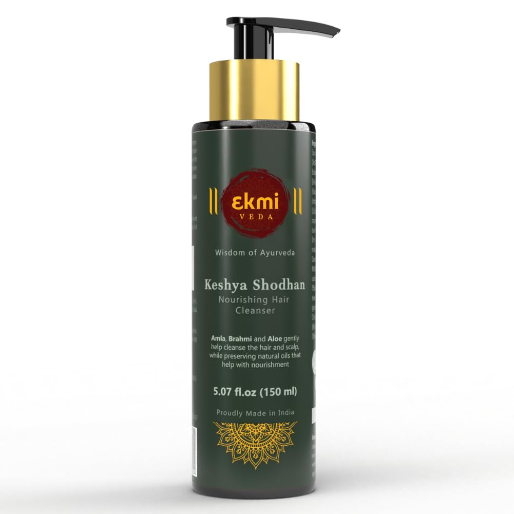 EKMIVEDA front packaging showing bottle and claims for gentle cleansing benefit