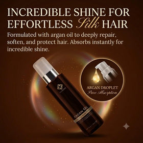 Elabore texture close-up on pump showing lightweight oil for smooth application