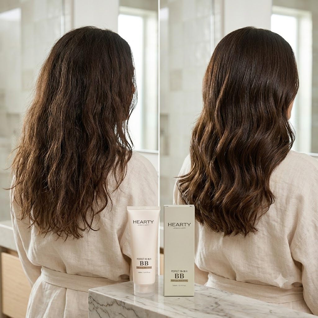 Elabore Hearty Perfect ingredients label highlighting keratin and argan oil benefits