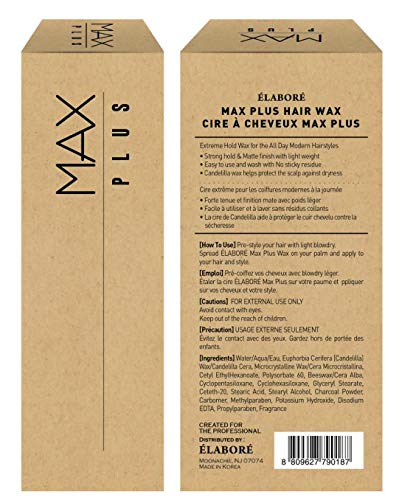 Elabore texture close-up showing smooth wax consistency for easy styling
