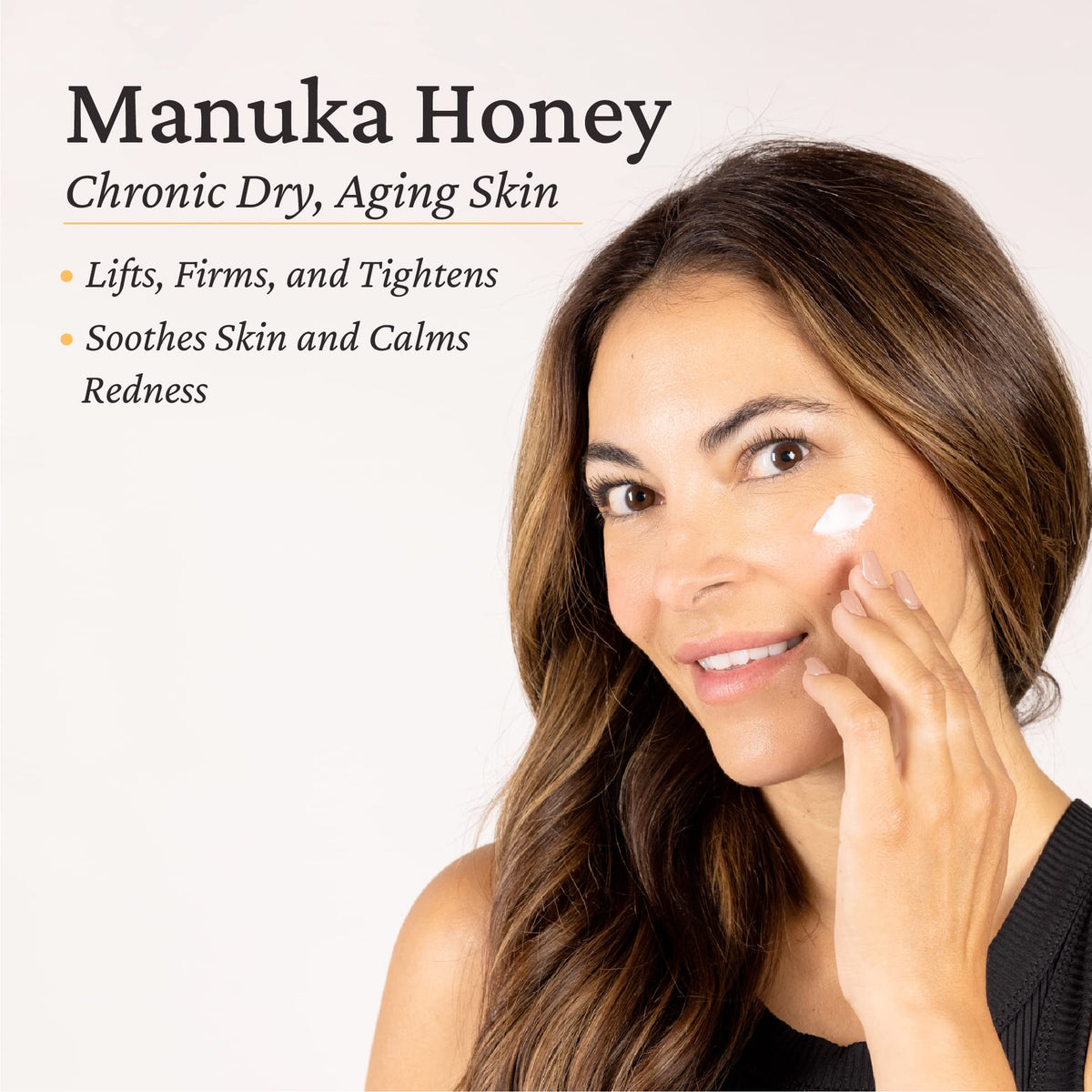 Applying Elastalift cream to hand to show fast absorption and softness