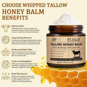ELBBUB whipped tallow texture close up showing creamy absorbent consistency