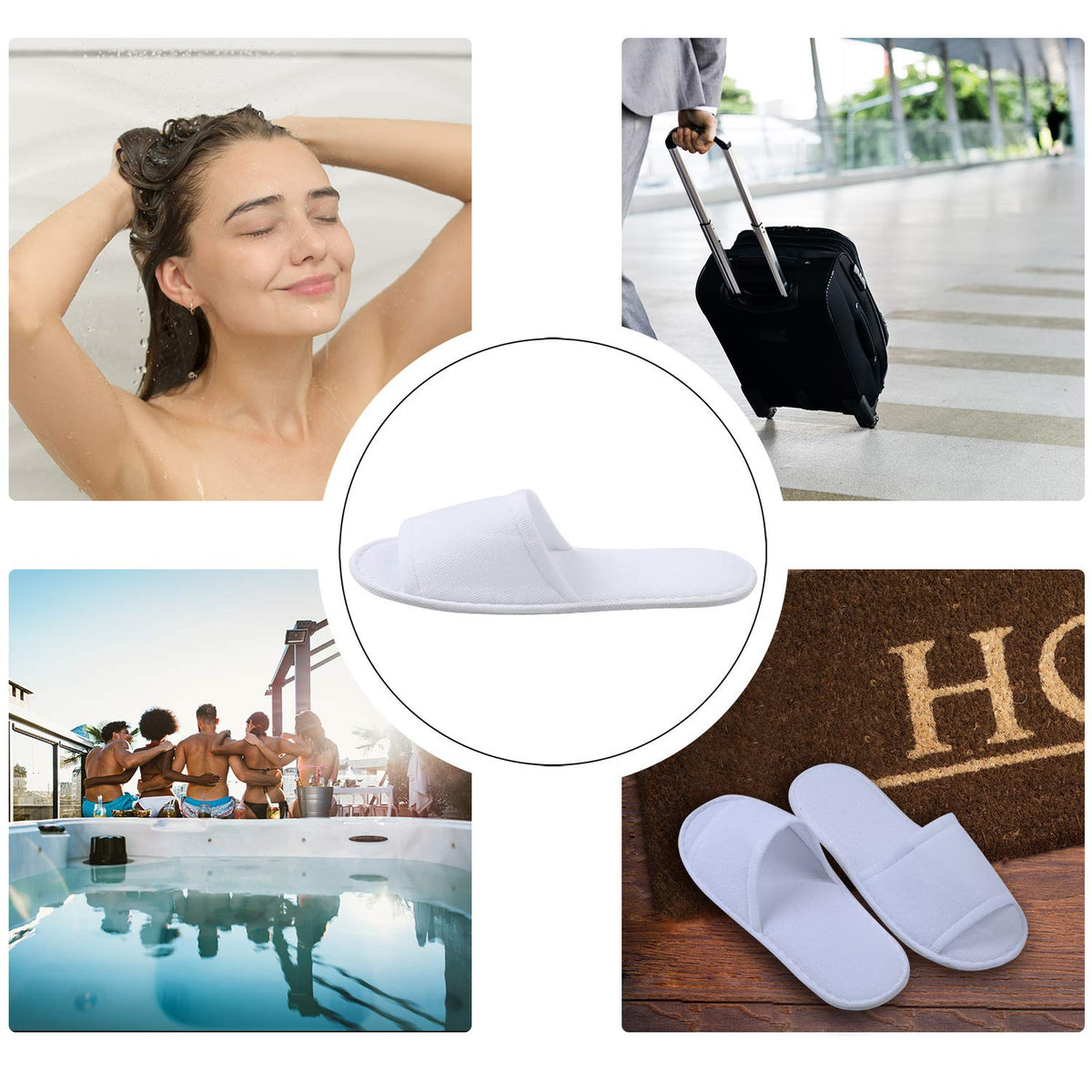 Elcoho top view of open-toe design offering breathability and toe room