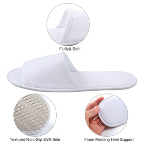 Elcoho slippers worn by a spa guest demonstrating comfort and clean appearance