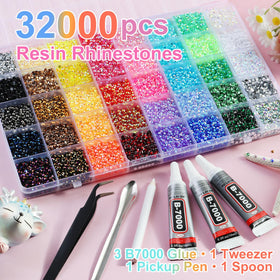 ELEEGEM color swatch spread of 40 jelly rhinestone shades for design planning benefit