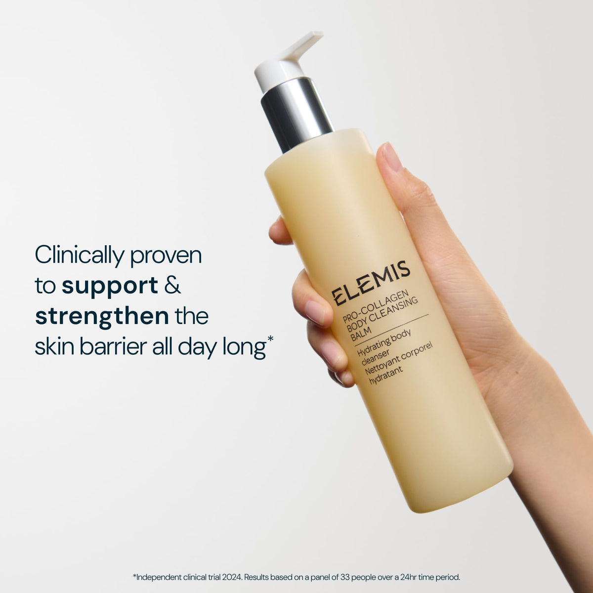 ELEMIS balm emulsifying into milk and foam, demonstrates gentle cleansing action