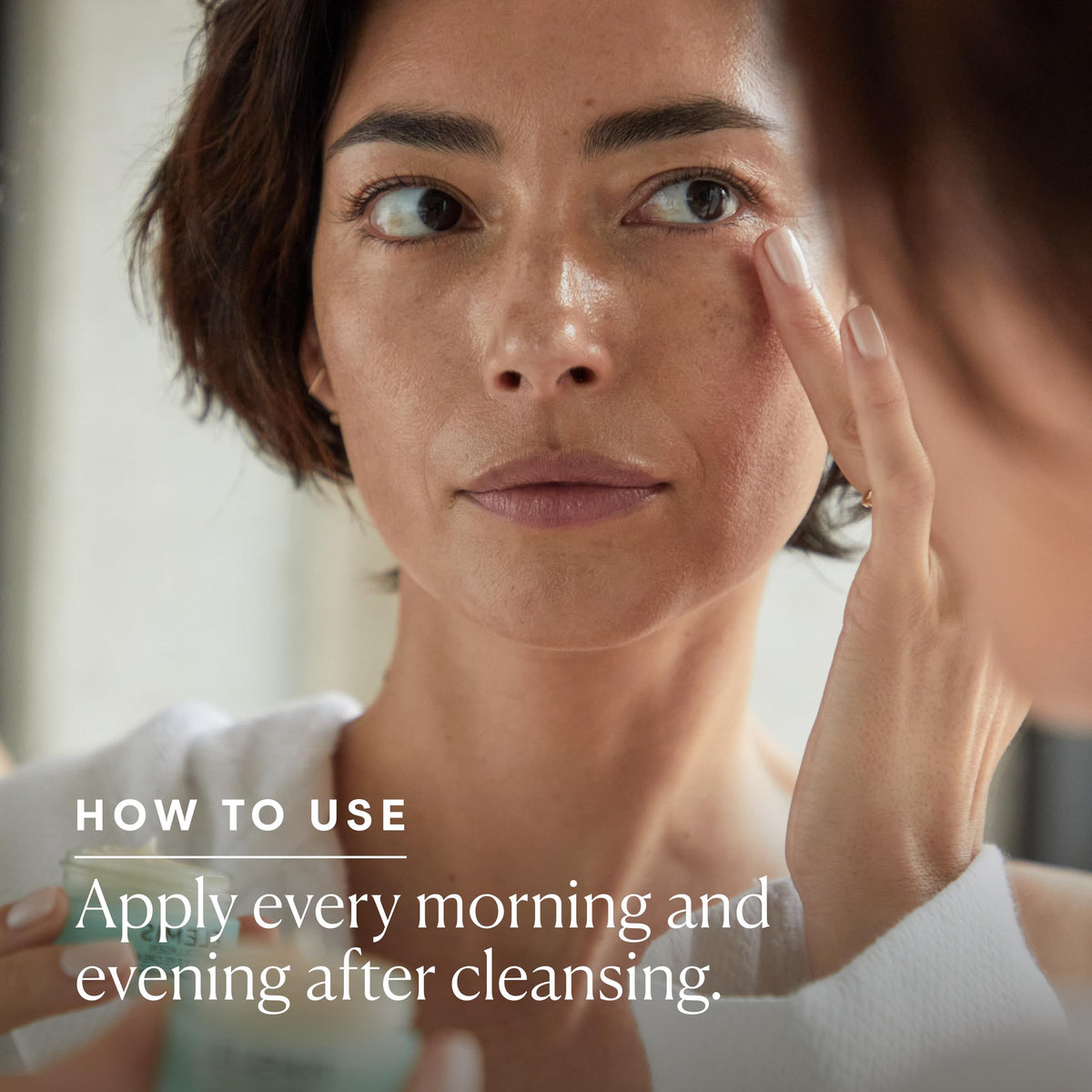 ELEMIS on bathroom shelf lifestyle scene showing daily routine convenience
