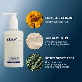 ELEMIS before and after hair comparison demonstrating smoother, shinier results