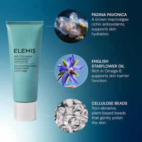 ELEMIS before and after skin comparison highlighting improved texture and smoother appearance