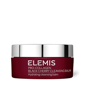 ELEMIS jar front view showing black cherry cleansing balm and elegant packaging benefits soft skin
