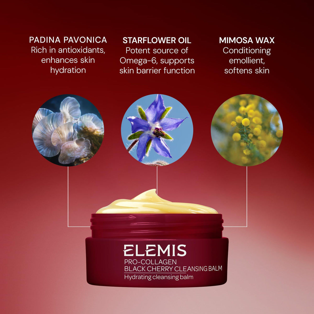 ELEMIS 100g jar beside a coin for scale showing compact travel-friendly benefit