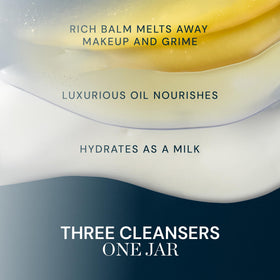 ELEMIS balm open texture in jar displaying creamy-to-oil transformation benefit