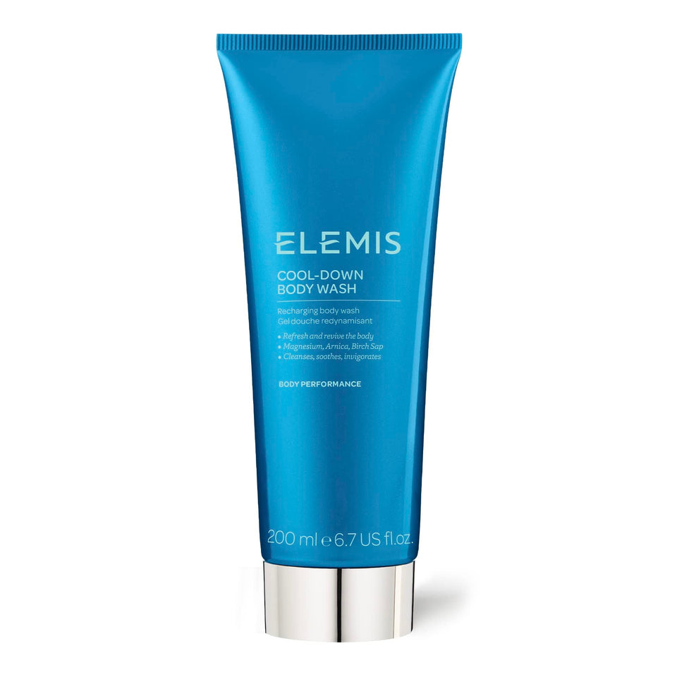 ELEMIS bottle front label showing brand and cooling gel benefits
