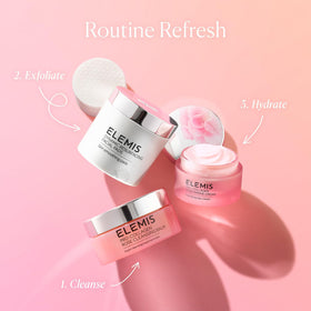 ELEMIS cream applied on hand demonstrating smooth blendable benefit