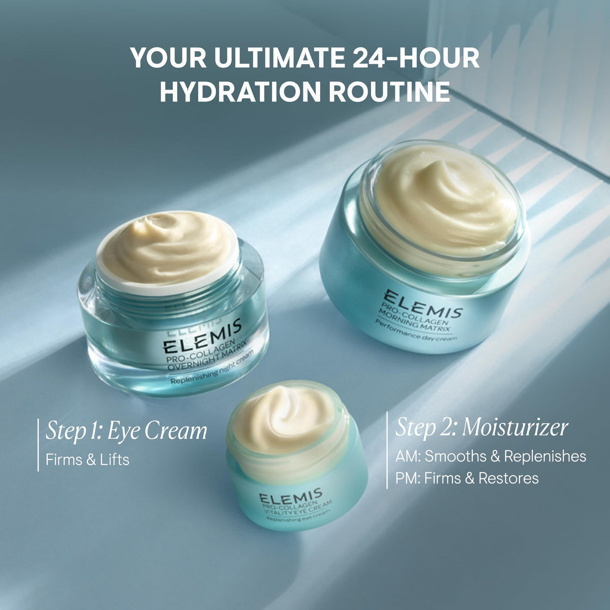 ELEMIS applying cream to under-eye showing gentle firming technique benefit