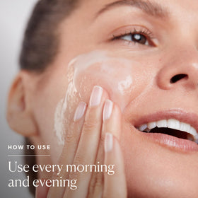 ELEMIS rinsed skin closeup showing refreshed, softened appearance after use