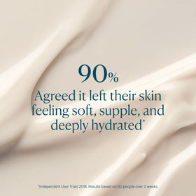 ELEMIS cream on palm being spread for fast absorption benefit