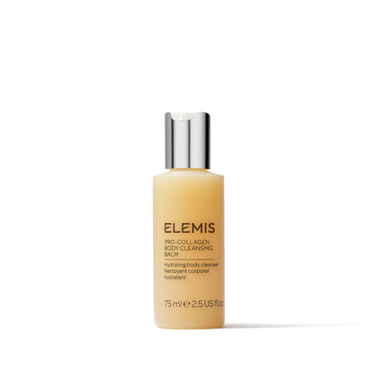 ELEMIS front packaging showing the Pro-Collagen Body Cleansing Balm, luxurious presentation