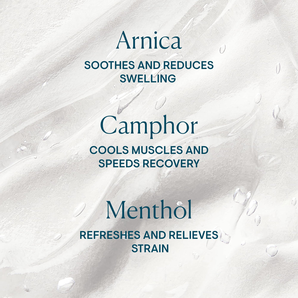ELEMIS gel applied on shoulder to relieve muscle tension and refresh