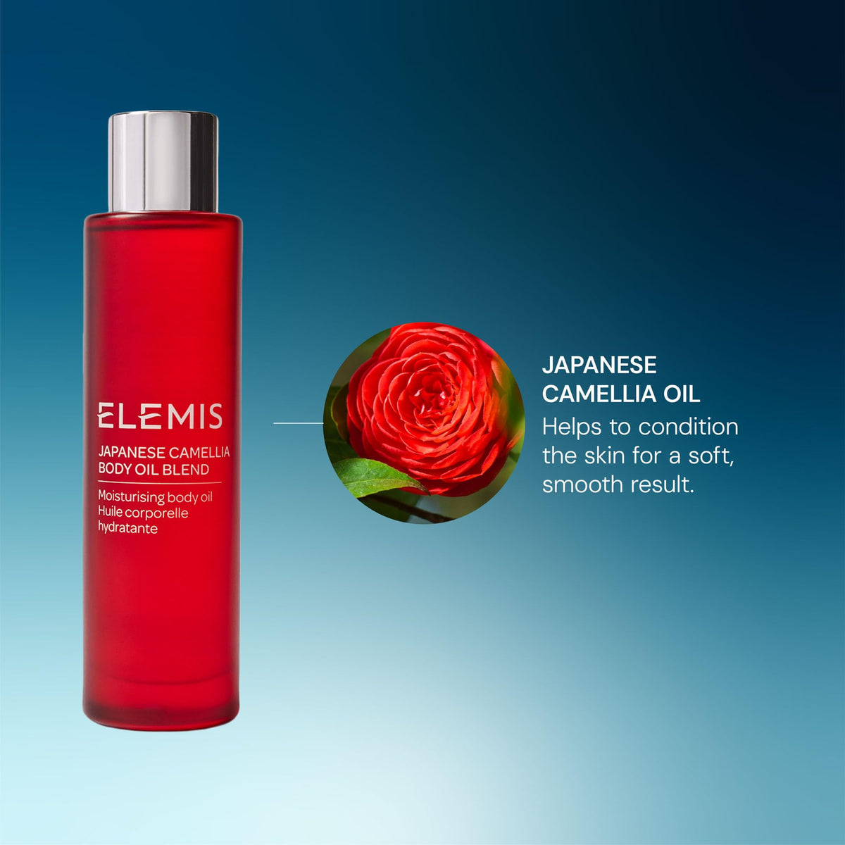 ELEMIS oil smoothing hair ends to show reduced frizz and softer strands
