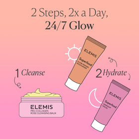 ELEMIS Way to Glow Kit flatlay inside travel bag for convenient on-the-go routine