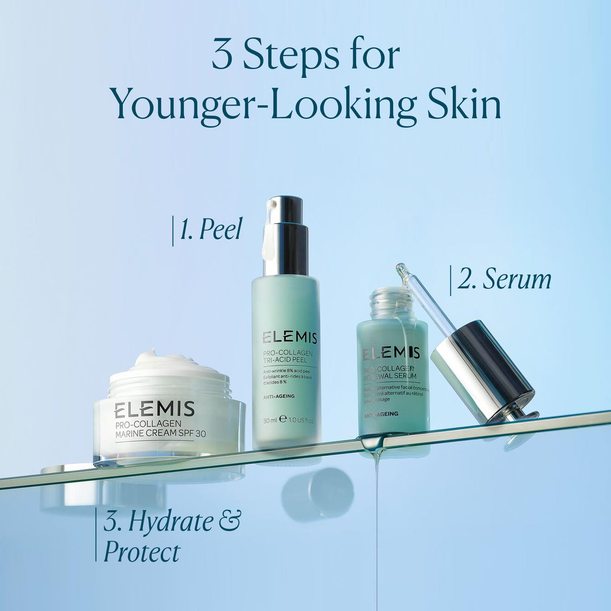 ELEMIS close-up label showing formulation details and clarity