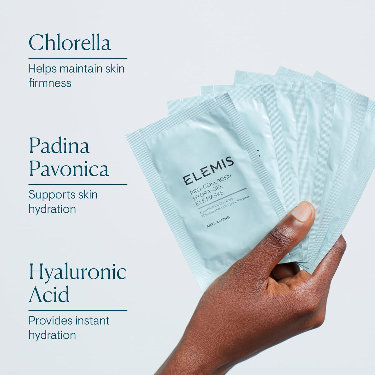 ELEMIS masks staged in bathroom for at-home spa experience