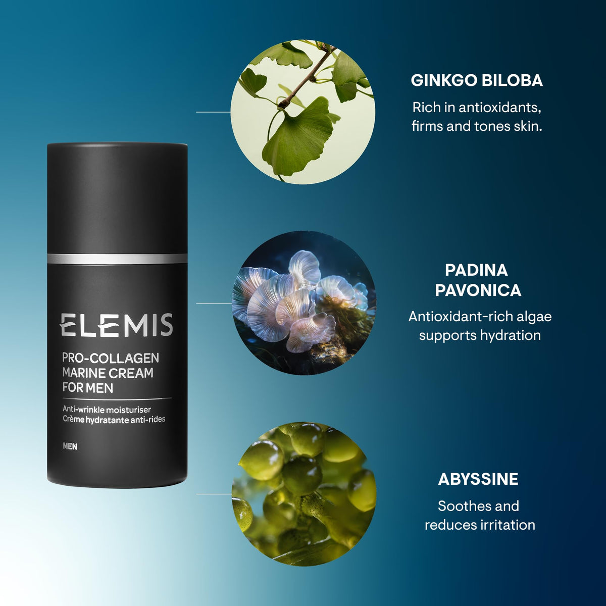 ELEMIS cream spread on hand demonstrating fast absorption and non-greasy feel