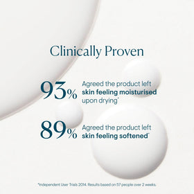 ELEMIS applied to damp skin showing gentle cleansing and softening