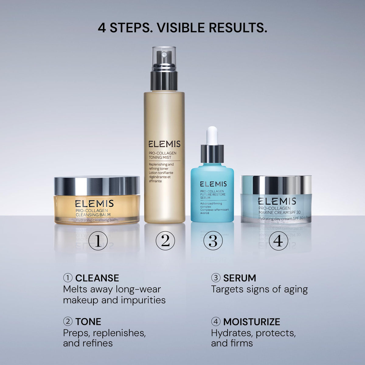 ELEMIS mist application with cotton pad for precise toning and prep