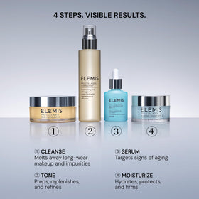 ELEMIS mist application with cotton pad for precise toning and prep