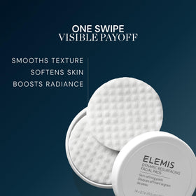 ELEMIS open jar with stacked pads showing contents and easy daily access