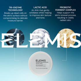ELEMIS pad being swiped on cheek illustrating resurfacing action for smoother skin